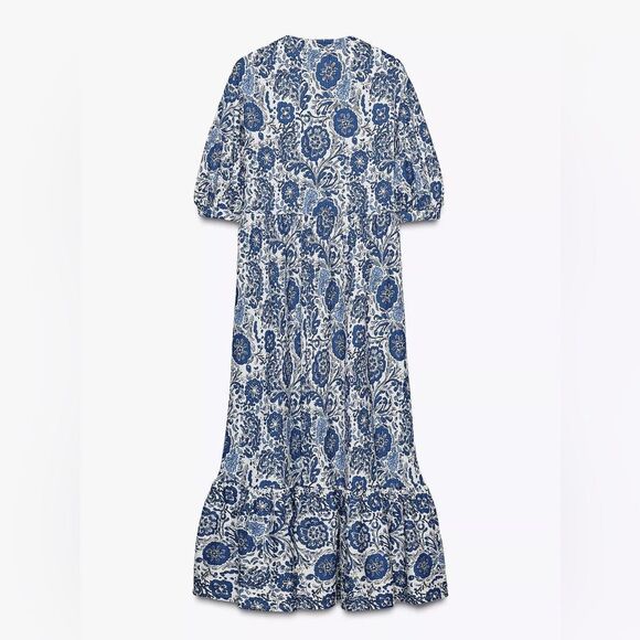 ZARA PRINTED MIDI DRESS - Picture 7 of 8